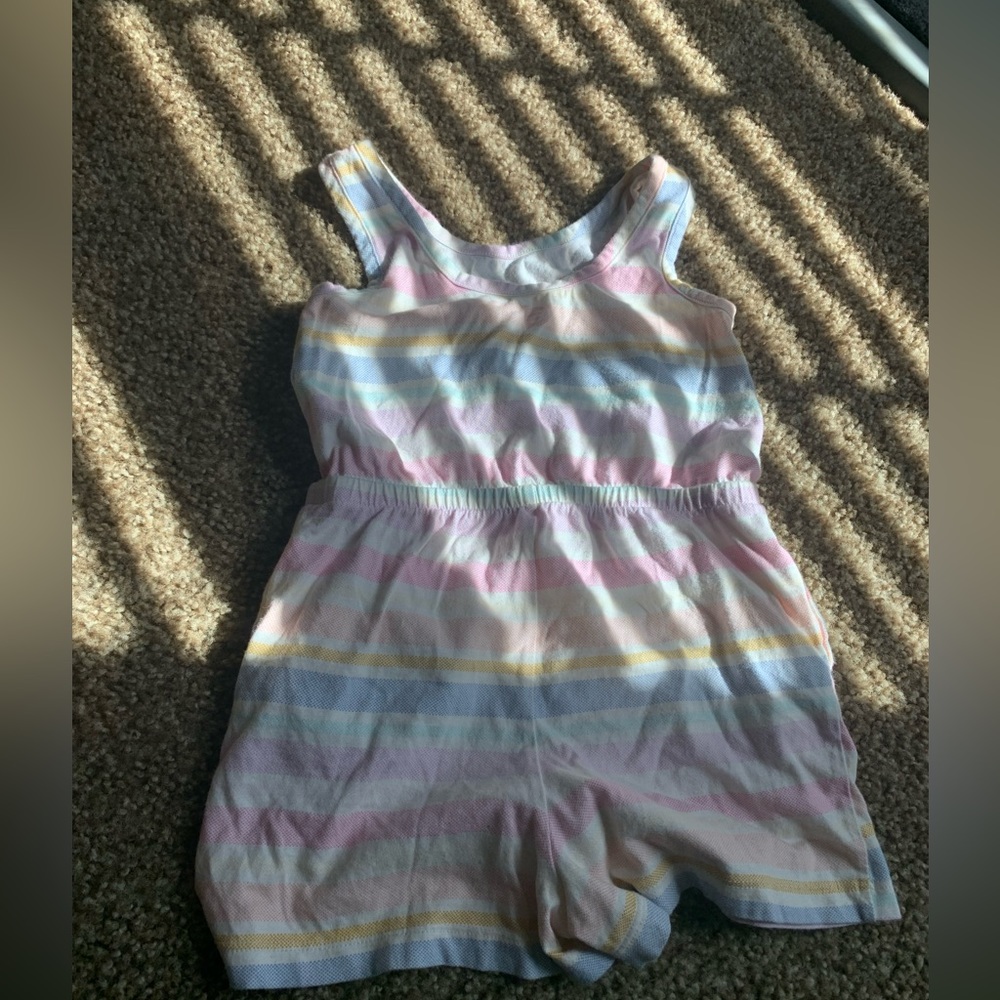 Colorful striped romper 🤍💛🩷 - Picture 4 of 4